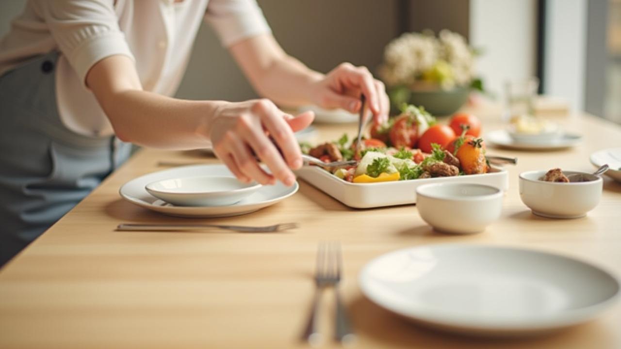 Litet men funktionellt kök med inbyggd matplats