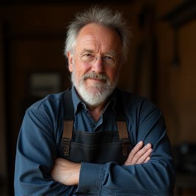 Porträttbild av Karl Andersson, mästersnickare.